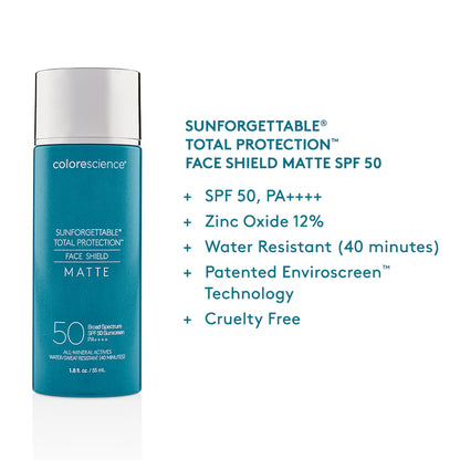 Colorscience Sunforgettable® Total Protection® Face Shield Matte SPF 50 (55mL) - Matte